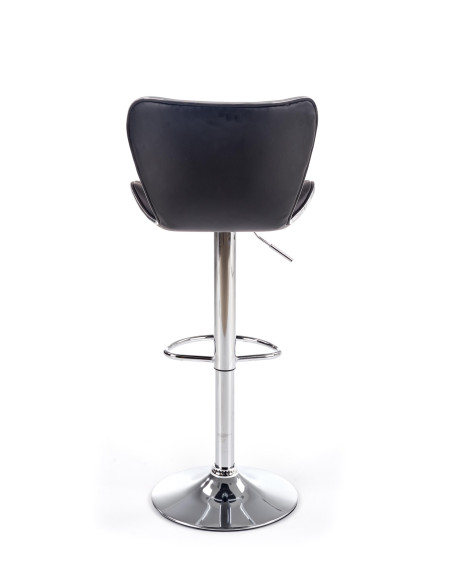 H69 Hoker Czarny | Stal Chromowana/Eco Skóra - Elegancja i Wygoda