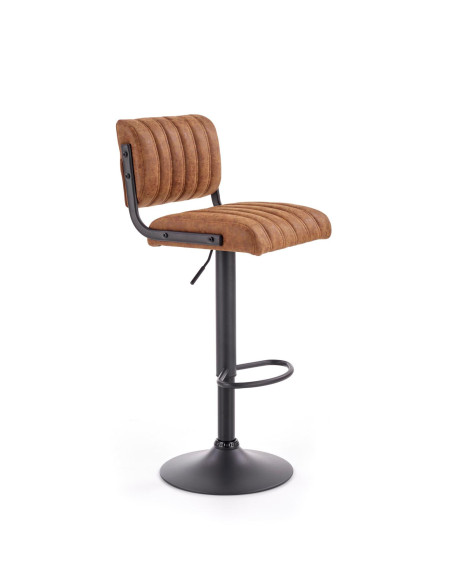 H88 Hoker Brązowy/Czarny | Eco Skóra Pikowana - Nowoczesny Akcent w Barze