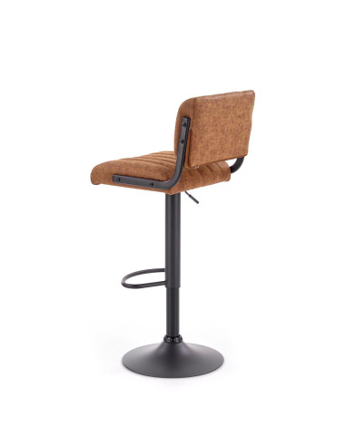 H88 Hoker Brązowy/Czarny | Eco Skóra Pikowana - Nowoczesny Akcent w Barze