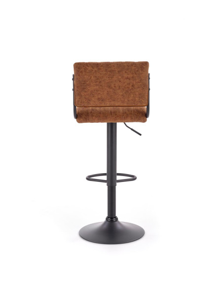 H88 Hoker Brązowy/Czarny | Eco Skóra Pikowana - Nowoczesny Akcent w Barze