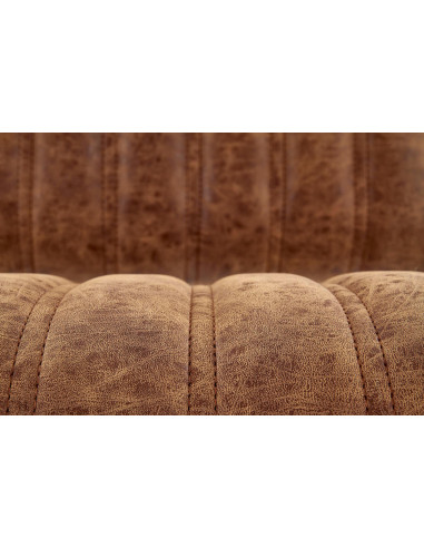 H88 Hoker Brązowy/Czarny | Eco Skóra Pikowana - Nowoczesny Akcent w Barze