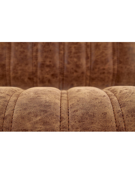 H88 Hoker Brązowy/Czarny | Eco Skóra Pikowana - Nowoczesny Akcent w Barze