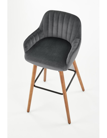 H93 Hoker Ciemno Popielaty Drewno Lite / VELVET BLUVEL 14 - Klasa i Styl