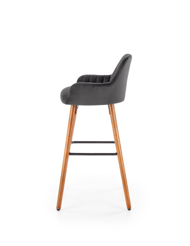 H93 Hoker Ciemno Popielaty Drewno Lite / VELVET BLUVEL 14 - Klasa i Styl