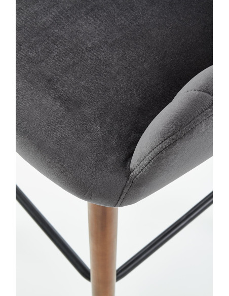 H93 Hoker Ciemno Popielaty Drewno Lite / VELVET BLUVEL 14 - Klasa i Styl