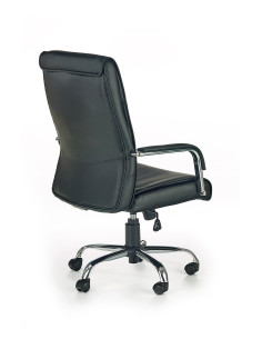 HAMILTON Fotel Gabinetowy Czarny Eco Skóra/Chrom - Komfort i Profesjonalizm 2