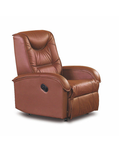 JEFF Fotel Rozkładany | Eco Skóra Brązowa - Komfort i Klasyka