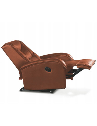 JEFF Fotel Rozkładany | Eco Skóra Brązowa - Komfort i Klasyka