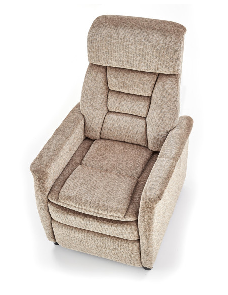 JORDAN Fotel Wypoczynkowy Rozkładany Beżowy - Relaks w Eleganckim Stylu