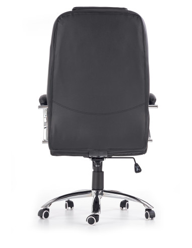 KING Fotel Biurowy Czarny - Chromowane Detale i Wyjątkowy Komfort