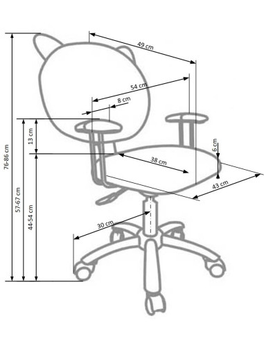 KITTY Fotel Młodzieżowy - Różowa Eco Skóra - Słodki Akcent w Pokoju Dziecka