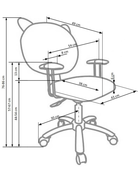 KITTY Fotel Młodzieżowy - Różowa Eco Skóra - Słodki Akcent w Pokoju Dziecka