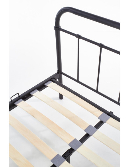 LINDA 120x200 cm Eleganckie Łóżko w Kolorze Czarnym - Styl i Komfort