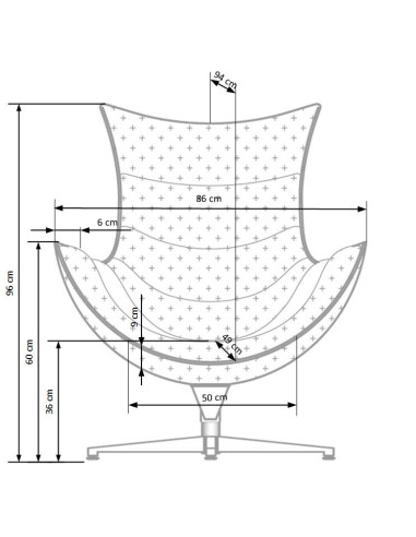 LUXOR Fotel Wypoczynkowy Obrotowy Ciemny Brąz | Eco Skóra/Stal Nierdzewna