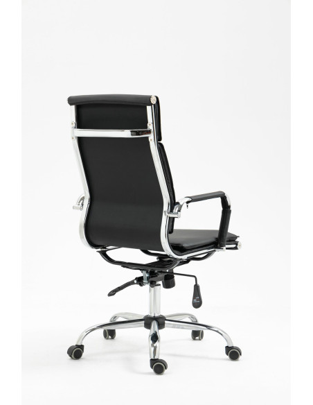 MANTUS Fotel Gabinetowy Czarny Eco Skóra/Chrom - Profesjonalizm i Styl