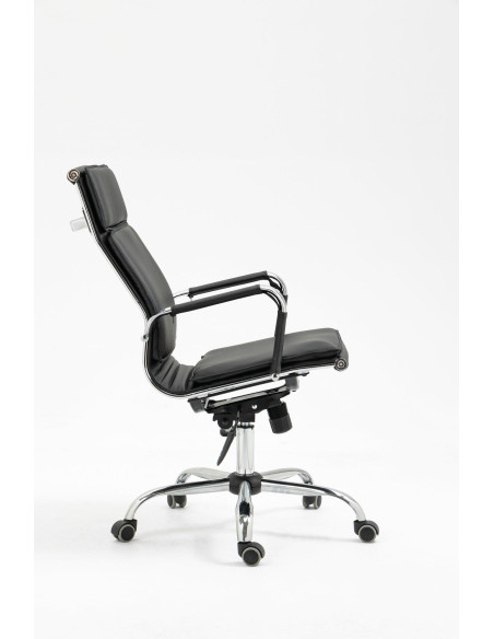MANTUS Fotel Gabinetowy Czarny Eco Skóra/Chrom - Profesjonalizm i Styl