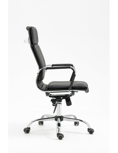 MANTUS Fotel Gabinetowy Czarny Eco Skóra/Chrom - Profesjonalizm i Styl