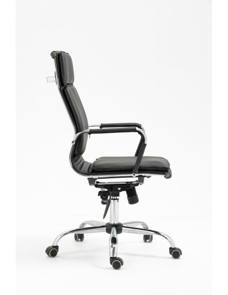 MANTUS Fotel Gabinetowy Czarny Eco Skóra/Chrom - Profesjonalizm i Styl