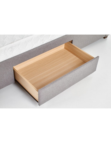 MODENA_160 Łóżko Tapicerowane z 4 Szufladami 160 x200 cm Popielate