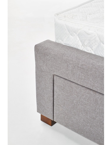 MODENA_160 Łóżko Tapicerowane z 4 Szufladami 160 x200 cm Popielate