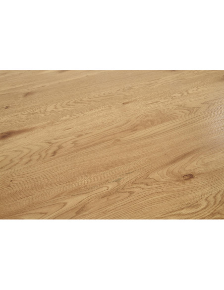 Stół okragły BRESSO Fi120 cm dąb złoty / czarny