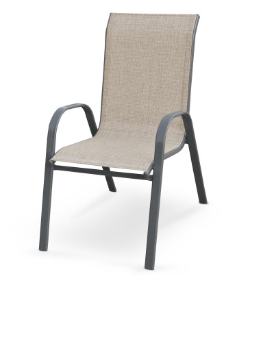 MOSLER Krzesło Ogrodowe Popielate - Nowoczesność na Zewnątrz