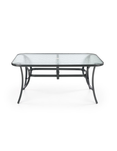 MOSLER Stół Ogrodowy Szklany 150/90/72 cm Popielaty - Elegancja Outdoor