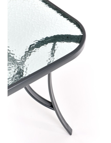 MOSLER Stół Ogrodowy Szklany 150/90/72 cm Popielaty - Elegancja Outdoor