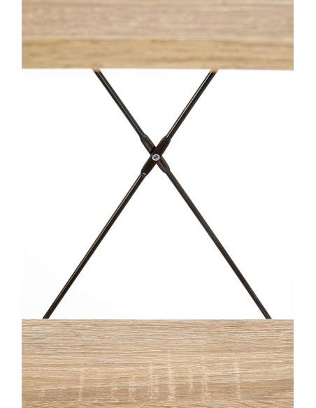 NARVIK REG1 Regał Loftowy Czarny/Dąb Sonoma - Przechowywanie w Stylu Loft