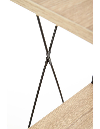 NARVIK REG1 Regał Loftowy Czarny/Dąb Sonoma - Przechowywanie w Stylu Loft