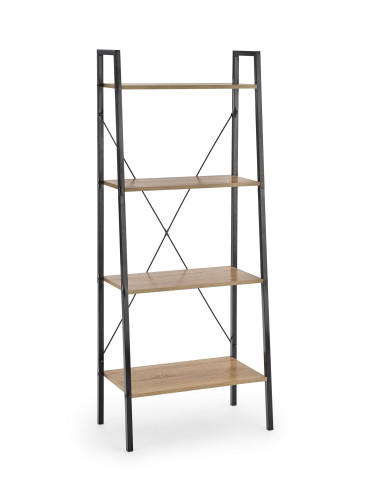 NARVIK REG2 Regał Loftowy Czarny/Dąb Sonoma - Elegancja i Funkcjonalność