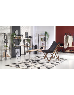 NARVIK REG2 Regał Loftowy Czarny/Dąb Sonoma - Elegancja i Funkcjonalność 2