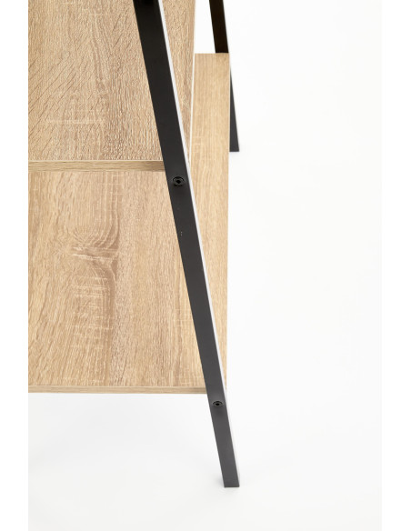 NARVIK REG2 Regał Loftowy Czarny/Dąb Sonoma - Elegancja i Funkcjonalność