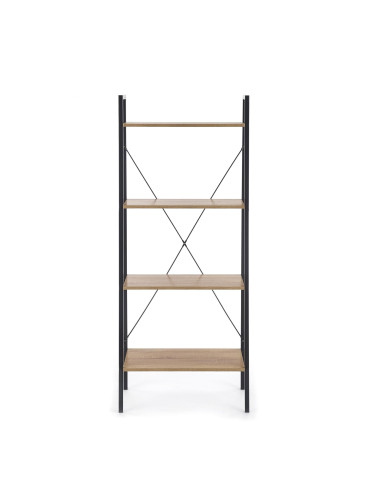 NARVIK REG2 Regał Loftowy Czarny/Dąb Sonoma - Elegancja i Funkcjonalność