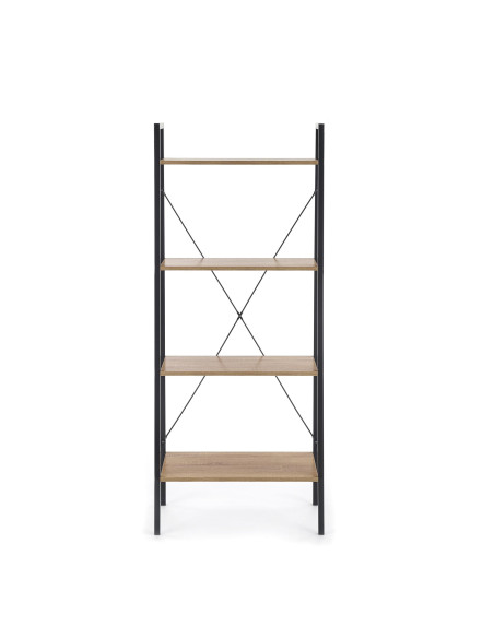 NARVIK REG2 Regał Loftowy Czarny/Dąb Sonoma - Elegancja i Funkcjonalność