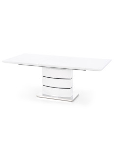 NOBEL Stół Rozkładany 160-200cm Biały z Czarnymi Pasami /Stal Nierdzewna 2