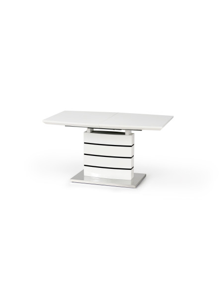 NORD Stół Rozkładany 140-180 cm Biało-Czarny - Kontrast i Nowoczesny Design
