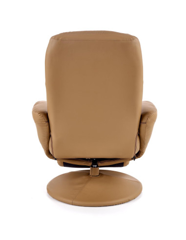 OPTIMA Fotel Rozkładany Beżowy Eco Skóra - Relaks w Eleganckim Stylu