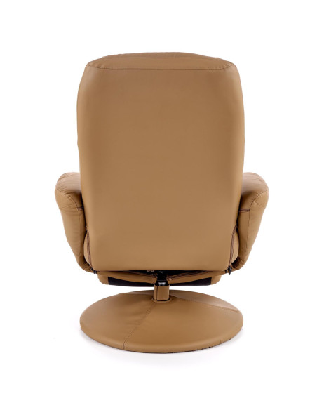 OPTIMA Fotel Rozkładany Beżowy Eco Skóra - Relaks w Eleganckim Stylu