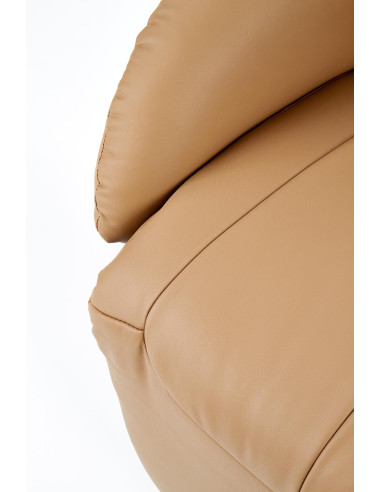 OPTIMA Fotel Rozkładany Beżowy Eco Skóra - Relaks w Eleganckim Stylu