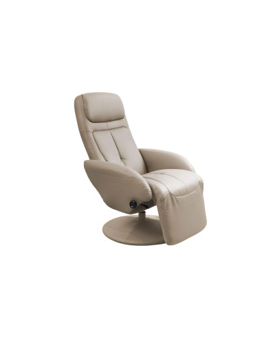 OPTIMA Fotel Rozkładany Cappuccino Eco Skóra - Ciepło i Styl