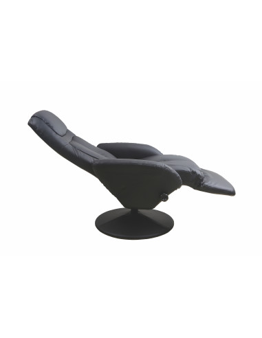 OPTIMA Fotel Rozkładany Czarny Eco Skóra - Nowoczesność i Funkcjonalność