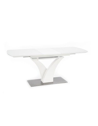 Stół szklany rozkładany FRANKFORT biały mat