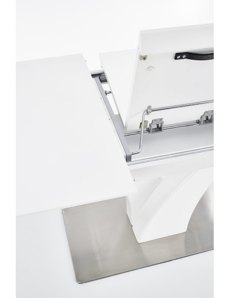 Stół szklany rozkładany FRANKFORT biały mat