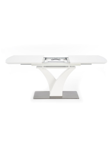 Stół szklany rozkładany FRANKFORT biały mat