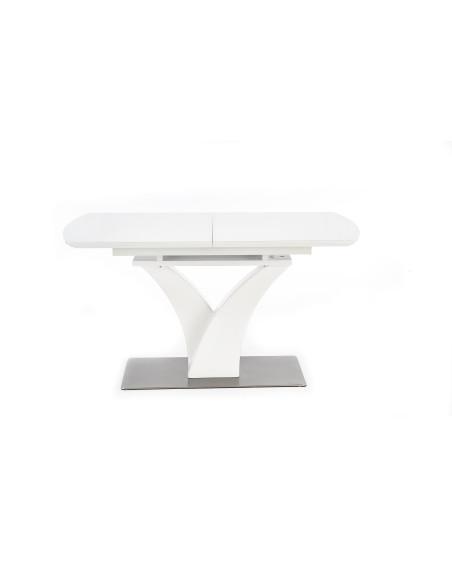 Stół szklany rozkładany FRANKFORT biały mat