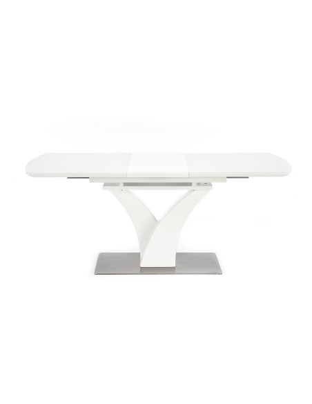 Stół szklany rozkładany FRANKFORT biały mat