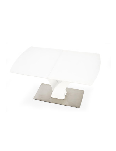 Stół szklany rozkładany FRANKFORT biały mat