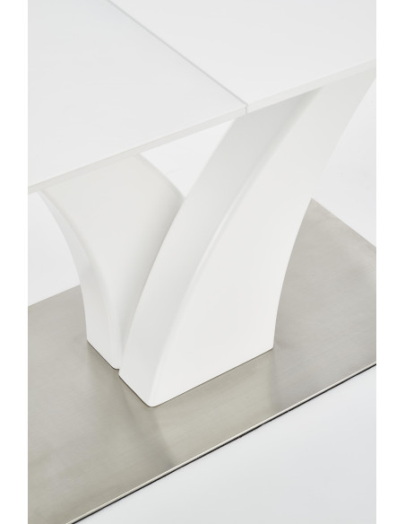 Stół szklany rozkładany FRANKFORT biały mat