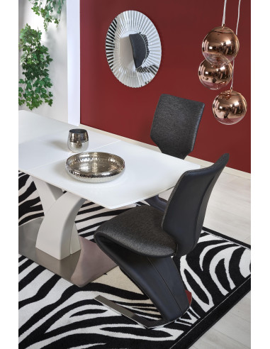 Stół szklany rozkładany FRANKFORT biały mat